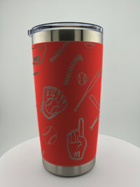 Baseball Doodle 20 0z Tumbler