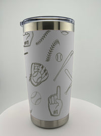 Baseball Doodle 20 0z Tumbler