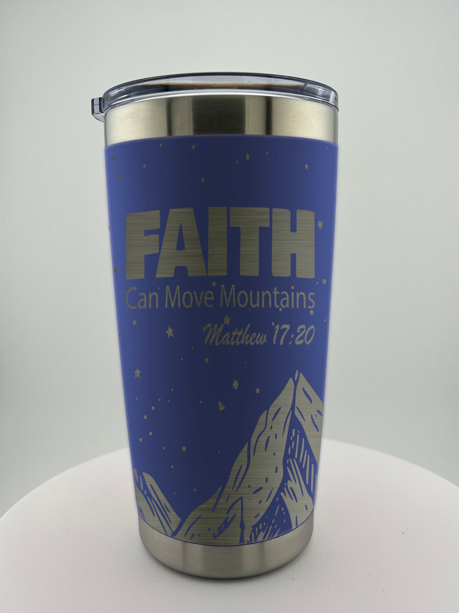 Faith Moves Mountains 20 0z Tumbler