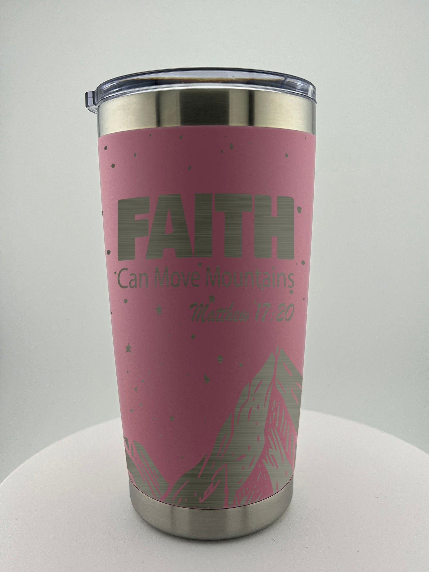 Faith Moves Mountains 20 0z Tumbler