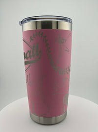 Softball Doodle 20 0z Tumbler