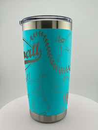 Softball Doodle 20 0z Tumbler