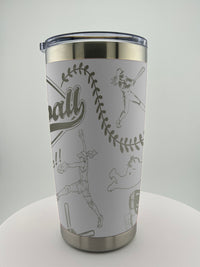 Softball Doodle 20 0z Tumbler