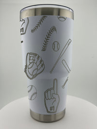 Baseball Doodle 30 0z Tumbler