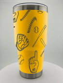 Baseball Doodle 30 0z Tumbler