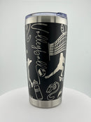 Volleyball 20 0z Tumbler